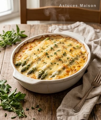 Gratin d'asperges au fromage : le côté réconfortant qui fait fondre