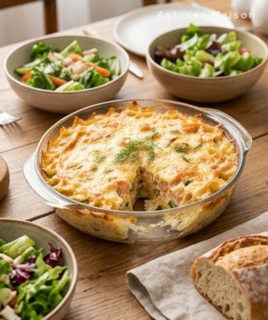 Gratin de farfalle au saumon fumé et courgettes : la douceur crémeuse