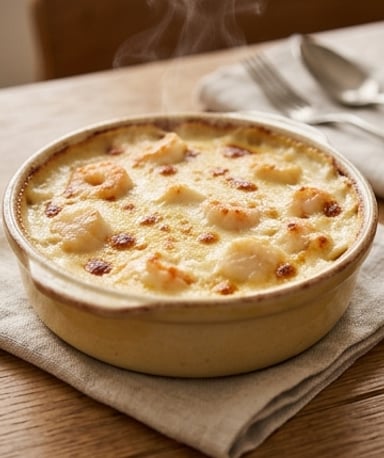 Gratin de fruits de mer crémeux et élégant