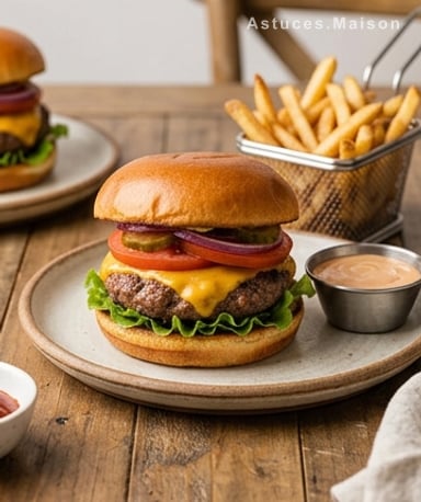 Hamburgers juteux au Air Fryer : prêts en 25 minutes