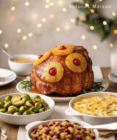 Jambon à l'ananas et caramel doré : le festin sans effort
