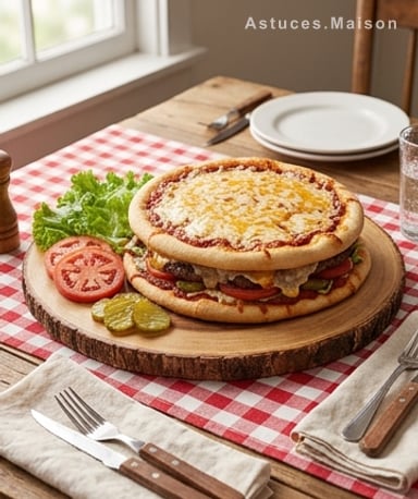 La Pizza-Burger Géante qui Va Tout Casser (et Vos Convives)