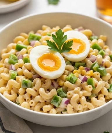 Macaroni croquants, œufs fondants : la salade qui réconcilie tout le monde
