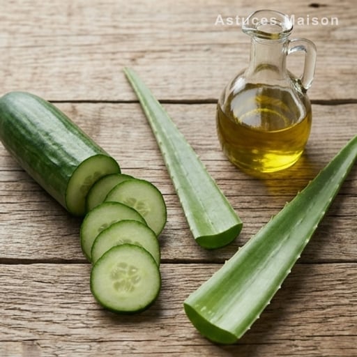 Masque de nuit maison : concombre, aloe vera, huile d’olive pour une peau renouvelée