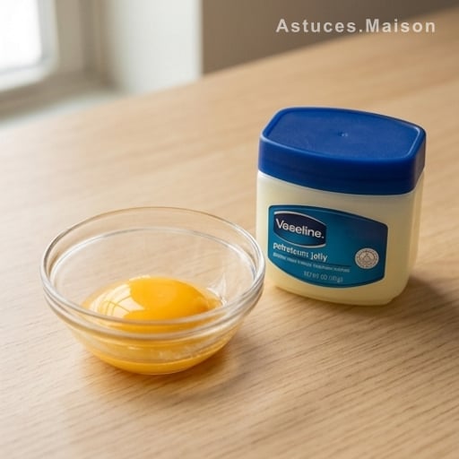 Pourquoi ce duo jaune d’œuf + vaseline fait des étincelles sur une peau mature