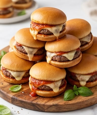 Mini burgers pizza