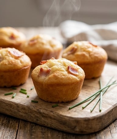 Minis cakes fondants turkey bacon-emmental, prêts en 30 minutes