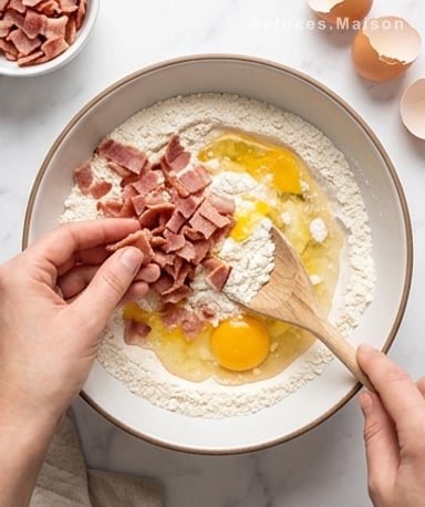 Prépare le turkey bacon pour qu'il soit bien croustillant