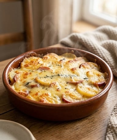 Morbiflette : le gratin montagnard qui fond le cœur (sans alcool, sans porc)