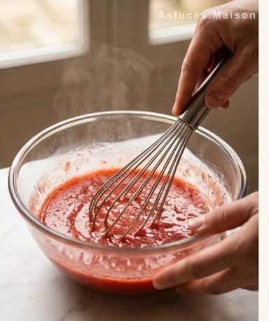 La purée de fraises parfumée