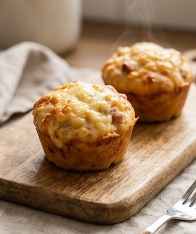Muffins salés au fromage et dinde : moelleux à s’en lécher les doigts