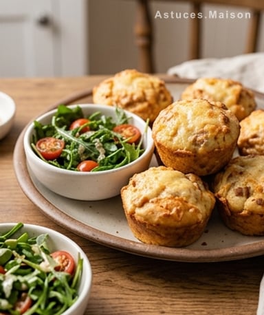 Muffins salés au fromage et dinde : moelleux à s’en lécher les doigts