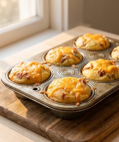 Muffins salés œufs-fromage : le petit-déj qui tient au corps