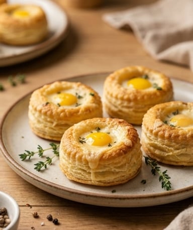 Nids feuilletés aux œufs de caille : croustillant doré et cœur coulant