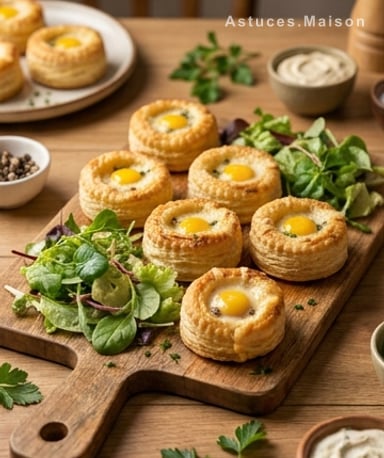 Nids feuilletés aux œufs de caille : croustillant doré et cœur coulant