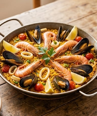 Paëlla catalane aux moules et crevettes : le plat qui sent l’été