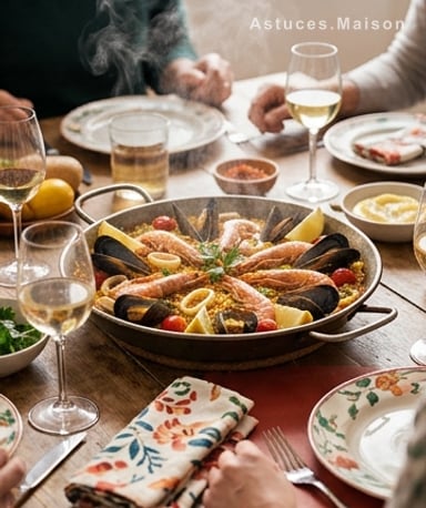 Paëlla catalane aux moules et crevettes : le plat qui sent l'été