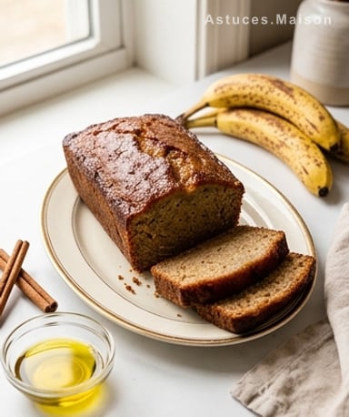Pain aux bananes sans sucre : moelleux, croûte collante et 100% naturel