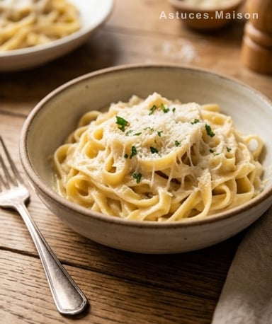 Pâtes au beurre, ail et parmesan : le plat réconfort ultime