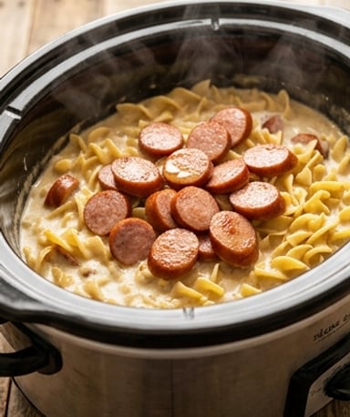 Pâtes crémeuses à la saucisse fumée et au paprika : le réconfort en cocotte