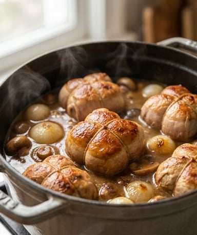 Paupiettes de veau aux champignons : un mijoté qui sent bon le foyer