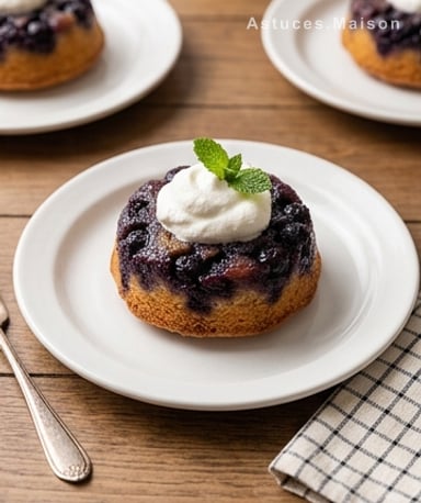 Petits gâteaux renversés aux myrtilles : croustillant fondant en 25 minutes