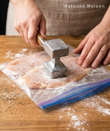 Préparer le poulet : l’art de l’aplatir sans tout casser