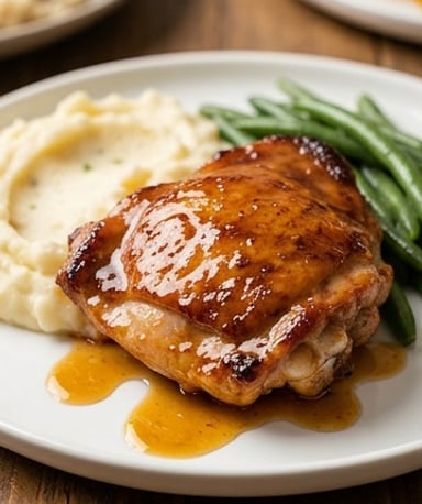 Poulet caramélisé au sucre brun et à l’ail