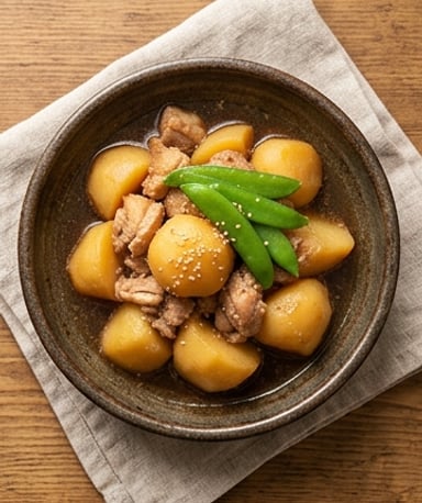 Poulet et pommes de terre mijotés à la japonaise