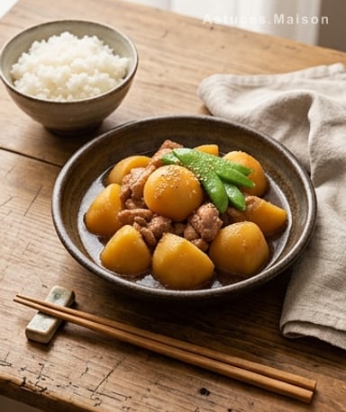 Poulet et pommes de terre mijotés à la japonaise