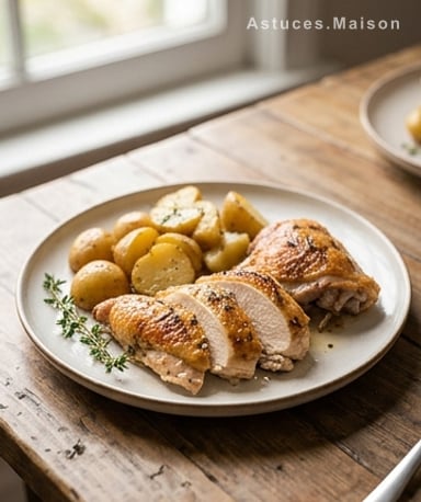 Poulet Rôti aux herbes de Provence : le rôti juteux à la française