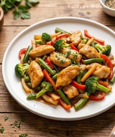 Poulet sauté aux légumes croquants — le plat qui sauve tes soirs
