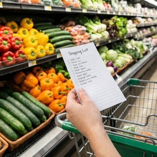 La liste de courses : tout ce qu’il te faut pour la semaine (sans gaspillage)
