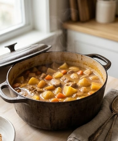 Ragoût de pommes de terre fondantes : le réconfort d’un plat qui mijote