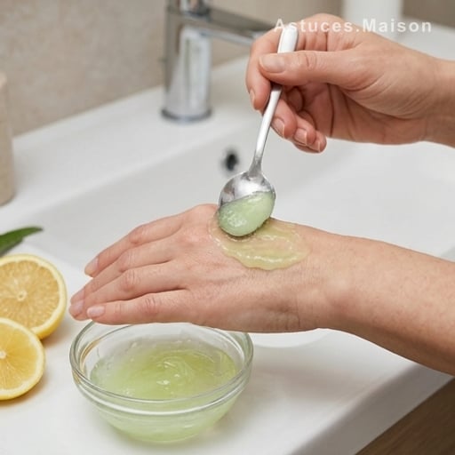 Le duo gagnant : aloe vera + citron pour effacer les traces du temps