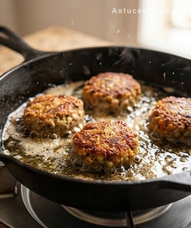 Cuisson à la poêle, le moment magique