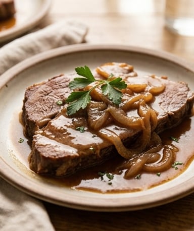 Rôti de bœuf à la compote de pommes (slow cooker)
