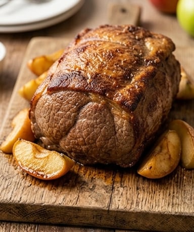 Rôti de bœuf aux pommes et cidre : un festin doré qui fond en bouche