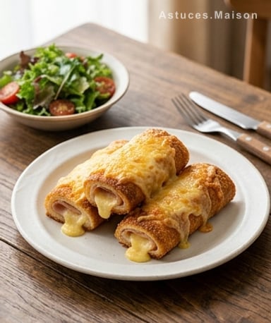 Rouleaux de pain de mie croustillants au fromage fondant