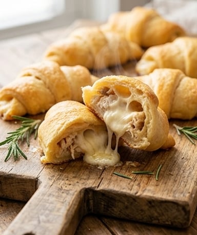 Roulés au poulet et fromage fondant