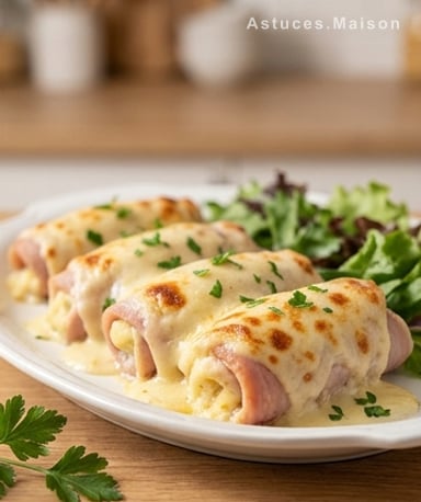 Roulés de dinde à la purée et béchamel : le gratin réconfort qui fait l'unanimité