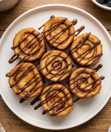 Roulés de pain perdu au beurre de cacahuète et Nutella