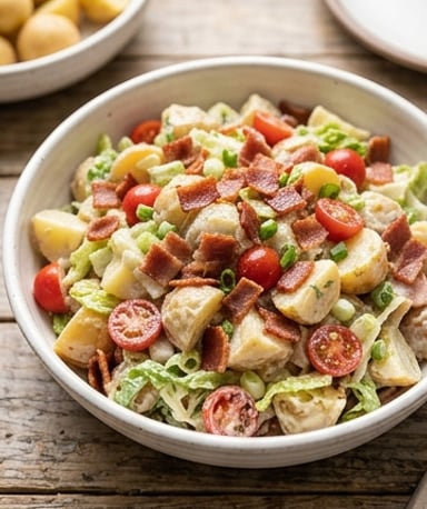 Salade de pommes de terre BLT : croustillante et crémeuse