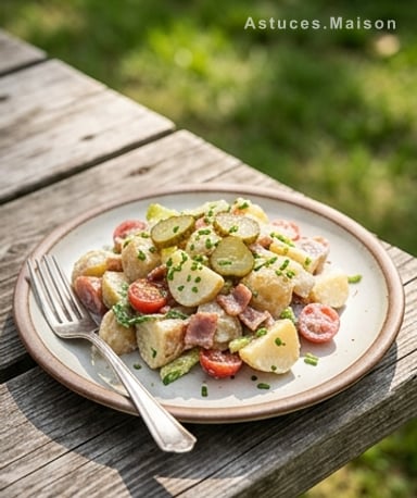 Salade de pommes de terre BLT : croustillante et crémeuse