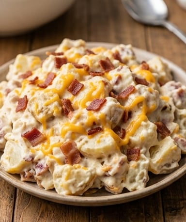 Salade de pommes de terre façon loaded baked potato (sans mayo)