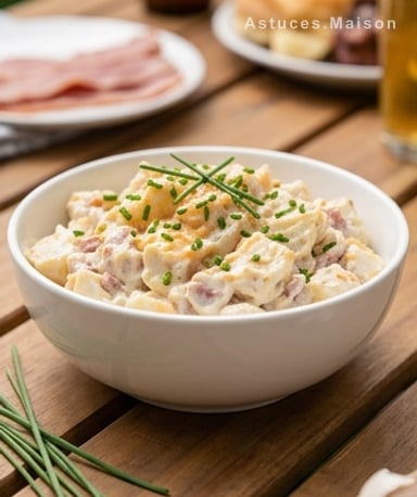 Salade de pommes de terre façon loaded baked potato (sans mayo)