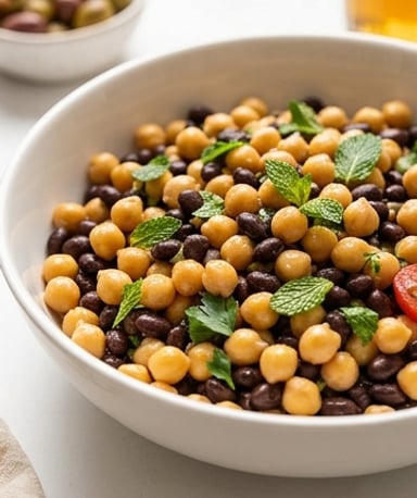 Salade méditerranéenne de haricots : fraîcheur et croquant en 15 minutes