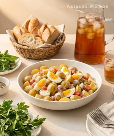 Salade Piémontaise Réinventée : Fraîcheur et Onctuosité Sans Culpabilité