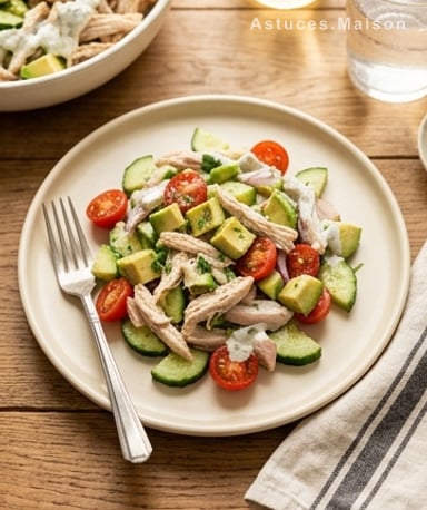 Salade poulet avocat : fraîche et rapide