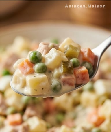 Salade Russe au Thon : Crémeuse et Rafraîchissante